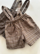 Romi Check Overall Shorts