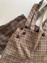 Romi Check Overall Shorts
