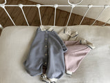 Soft Terry Polo Romper_Blue