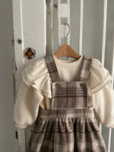 Romance Check Overall Dress _Beige