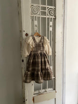 Romance Check Overall Dress _Beige