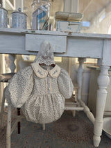 Tiny Floral Embroidered Baby Bonnet