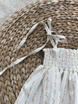 Petite Fleur Stripe Top & Shorts Set