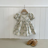 Rosa Embroidered Cotton Dress_Beige
