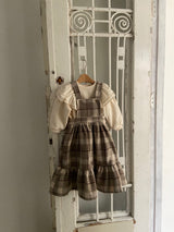 Romance Check Overall Dress _Beige