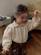 Ashby Embroidered Corduroy Blouse