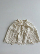 Lacey eyelet cotton apron