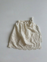 Lacey eyelet cotton apron