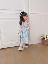 Monet Blue Floral Dress