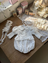 Pearl Cotton Romper_Ivory