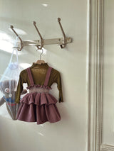 Smocked Frill Suspender Skirt_ 2 Colours