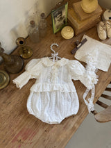 Pearl Cotton Romper_Ivory