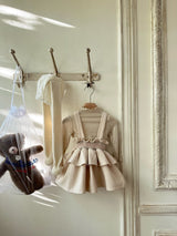 Smocked Frill Suspender Skirt_ 2 Colours