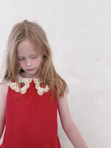 Strawberry Crochet Collar Dress