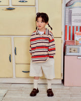Mitte Multi-Stripe Polo Top_Brick