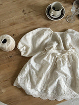 Lacey eyelet cotton apron