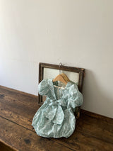 Mint Blossom Puff Sleeve Romper