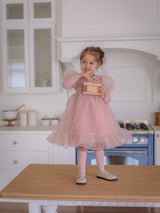 Eloise Organza Dress_ Pink