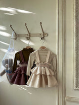 Smocked Frill Suspender Skirt_ 2 Colours