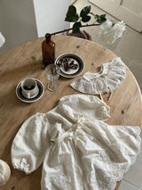 Lacey eyelet cotton apron