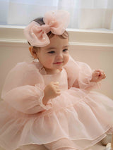 Rose Cloud Organza Dress Romper