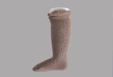 Rumi Frill Knee Socks Set_Pink & Mocha