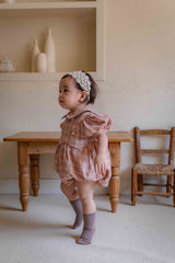 Tua Embroidered Check Romper