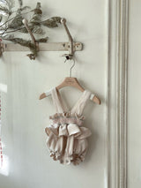 Smocked Frill Suspender Romper_ 2 Colours