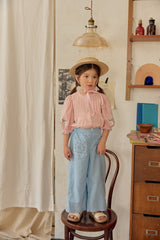 Aster Embroidered Linen Blouse_ Pink