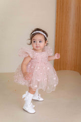 Roselyn Bloom Dress Romper_ Pink