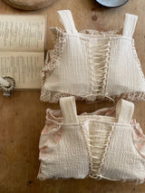 Tiffany Lace up Romper_Ditsy Floral