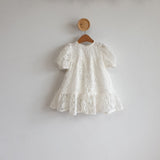 Elysia Ivory Floral Lace Dress