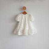 Elysia Ivory Floral Lace Dress