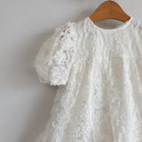 Elysia Ivory Floral Lace Dress