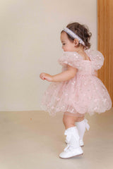 Roselyn Bloom Dress Romper_ Pink