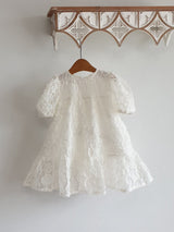 Elysia Ivory Floral Lace Dress