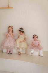 Roselyn Bloom Dress Romper_ Pink