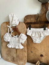 Floral Swimsuit & Bonnet Set _2 Colours