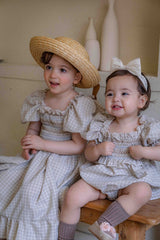 Noe Smocked Check Dress