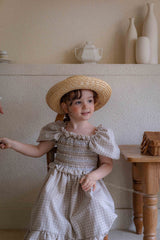 Noe Smocked Check Dress