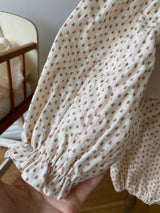 Tiffany Lace up Romper_Ditsy Floral