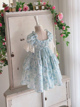 Monet Blue Floral Dress