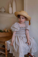 Noe Smocked Check Dress