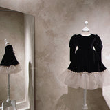 Lilibet Velour Dress_Black