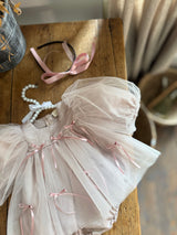 M Ribbon Dress Romper_ Pink