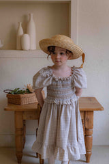 Noe Smocked Check Dress