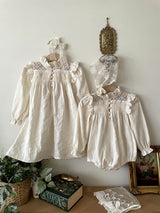 Ellie Cream Smock Romper