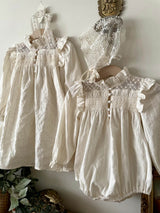 Ellie Cream Smock Romper