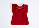 Ariel Bow Dress_Red