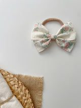 Floral Jacquard Bow Headband